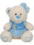 8334 Oturan Çizgili Elbiseli Peluş Ayı 40 cm -Sunman.glpzr 1