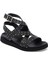 Siyah Hakiki Deri Kadın Sandalet - K25Y1SN68114-A23 1