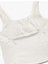 Bürümcük Kumaş Slim Fit Kare Yaka Fiyonk Detaylı Kolsuz Askılı Crop Bluz 3