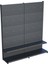 Antrasit Market Petshop Kırtasiye Rafı Hırdavat Rafı D30CMXG200CMXH220CM Antrasit Delikli Pano + Kancalı Raf 1
