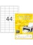 8731 Evrensel Etiketler, 100 Yaprak, 48,3 x 25,4 Mm, 44 Pro A4 Yaprak, 4400 Adet, Kendinden Yapışkanlı, Yazdırılabilir, Mat, Çıkartma, Beyaz 3
