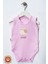 Unisex %100 Organik Pamuklu Love Baskılı 3-6-9-12 Ay 3lü Kolsuz Atlet Bebek Body Zıbın 2
