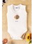 Unisex %100 Organik Pamuklu Love Baskılı 3-6-9-12 Ay 3lü Kolsuz Atlet Bebek Body Zıbın 4