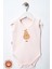 Kız Bebek %100 Organik Pamuklu Bohem Baskılı 3-6-9-12 Ay 3lü Kolsuz Atlet Bebek Body Zıbın 4