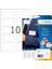 4587 Isim Etiketi Çıkarılabilir, 10 Yaprak, 80 x 50 Mm, A4 Başına 10, 100 Adet, Kendinden Yapışkanlı, Yazdırılabilir, Asetat Ipek, Beyaz 1