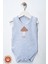 Erkek Bebek %100 Organik Pamuklu Bohem Baskılı 3-6-9-12 Ay 3lü Kolsuz Atlet Bebek Body Zıbın 3