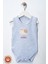 Unisex %100 Organik Pamuklu Love Baskılı 3-6-9-12 Ay 3lü Kolsuz Atlet Bebek Body Zıbın 3