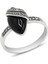 Oniks Taşlı 925 Ayar Gümüş Markazit Kadın Yüzük 201024203 1