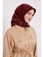 Bordo Kenar Benekli Twill Ipek Eşarp 2