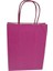 Saplı Kâğıt Torba Çanta Kraft Torba Kağıt Çanta Pembe 18X8X24 cm (25 Adet) 1