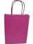 Saplı Kâğıt Torba Çanta Kraft Torba Kağıt Çanta Pembe 18X8X24 cm (25 Adet) 2