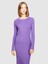 Sisley Viskoz Karışımlı Geniş Yaka Reglan Kol Uzun Elbise Kadın 3m1 Elbise - 324P1B7YMV00M 1
