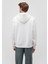 Kapüşonlu Beyaz Basic Sweatshirt 0S10275-70057 3