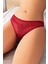 Kırmızı Nakış Desenli Taşlı Tanga String 1