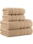 4 Lü Banyo Havlusu Seti Dora Bej - 70X140 3