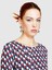 Sisley %100 Viskoz Tamamı Desenli Dik Yaka Uzun Kollu Elbise Kadın Mavi Elbise - 324P4UVWLV05F 3