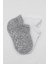 Bistyle 2'li Sneakers Kaymaz Basic Penye Çorap BS20103 Gri Beyaz 4