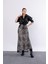 Saten Leopar Dantelli Uzun Etek 6750 3