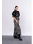 Saten Leopar Dantelli Uzun Etek 6750 4