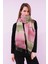 El Dokuması Yünlü Şal 65 x 205 cm - Pembe-Yeşil 2