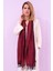 Barış Ipekli El Dokuması Jakarlı Şal 60 x 190 cm - Bordo 2