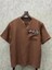 Oversize Otantik Cep Detaylı Pamuk Keten Kahverengi Tshirt 1