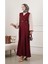 25Y61545 Jile Önü Düğmeli Kemerli Kloş - Rita - 25Y61545 - Bordo - 1 1