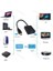 4487 HDMI To VGA Monitör Tv Çevirici Dönüştürücü Kablosu, USB - VGA Adaptörler 3