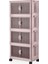 Katlanabilir Modüler Dolap 4 Lü 54 cm x 31,7 cm x 127 cm (Şeker Pembe) 1