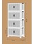 Katlanabilir Modüler Dolap 4 Lü 54 cm x 31,7 cm x 127 cm (Şeker Pembe) 2