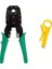 RJ11 Rj9 Jack Telefon Data Kablosu Sıkma Çakma Pensesi + Cat5 Cat6 Data Telefon Kablosu Test Cihazı +Kablo Soyucusu +100 Adet RJ45 Jack Set 3