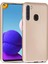 Galaxy A21 Kılıf Ultra Ince Renkli Silikon Kapak Gold 1