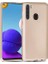Galaxy A21 Kılıf Ultra Ince Renkli Silikon Kapak Gold 2