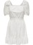 Onlsheıla Ss Short Emb Dress Wvn Kadın Beyaz Elbise - 15296335 1