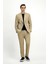 Slim Fit Dar Kesim Kruvaze Takım Elbise 4