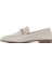 Kadın Bej Tokalı Deri Loafer 25SFD351518 2