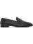 Kadın Siyah Tokalı Deri Loafer 25SFD351618 1
