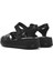 Kadın Siyah Bantlı Kalın Tabanlı Deri Comfort Sandalet 25SFD321418 5