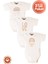 Unisex Bebek %100 Organik Pamuklu Dream Baskılı 3-6-9-12 Ay 3lü Kısa Kollu Bebek Body Zıbın 1