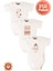 Unisex Bebek %100 Organik Pamuklu Bohem Baskılı 3-6-9-12 Ay 3lü Kısa Kollu Bebek Body Zıbın 1
