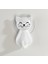 Kancası Kedi Beyaz - Duvar Askısı, Elbise Askısı, Plastik (Abs), 6 x 9,5 x 5,5 Cm, Beyaz 3