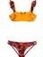 Askılı Menekşe Çiçeği Desenli Kelebek Detaylı 50UV Kız Çocuk Bikini Takımı By Nessi Byrd 1