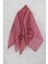 %100 Saf Ipek El Boyama Kare Fular - 55 x 55 Tasarım - Pembe 1