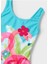 Yazlık Kız Çocuk Flamingo Baskılı Mayo - Mavi 2