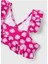 Yazlık Kız Çocuk Deniz Kabuğu Baskılı Bikini Mayo - Pembe 2