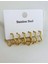 Çelik Yıldız Model 6'lı Set Küpe 2.5cm 2 cm 1.7 cm 2