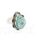 Turkuaz Taşlı Gümüş Renk El Yapımı Otantik Nepal Yüzük 1