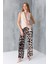 Leopar Desen Yan Şerit Garnili Pantolon 30184 1