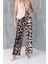 Leopar Desen Yan Şerit Garnili Pantolon 30184 2