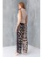 Leopar Desen Yan Şerit Garnili Pantolon 30184 4